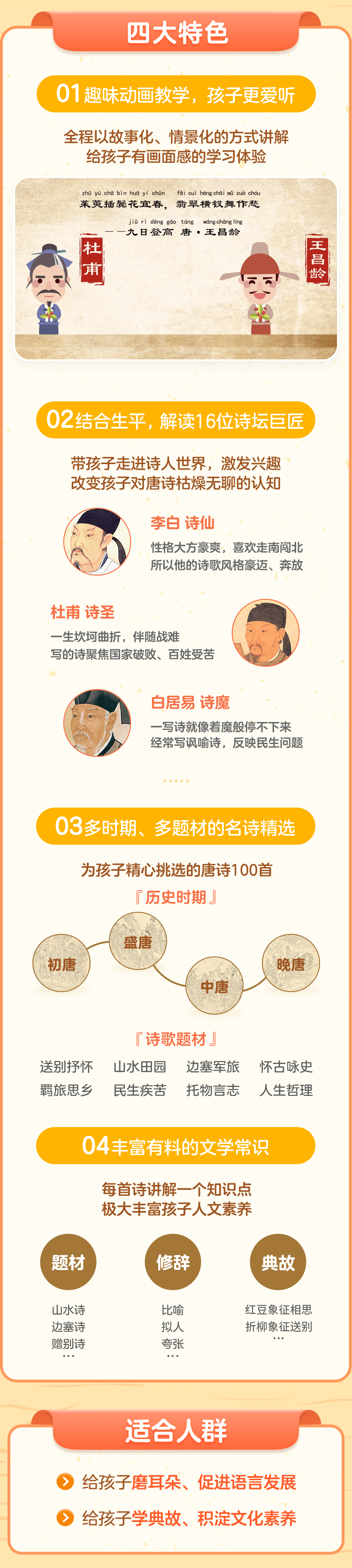 小燈塔系列：《100節唐詩啟蒙動畫》全集網盤下載