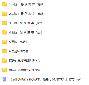 思晨寫作1-5階全套網(wǎng)盤下載 跟名著學(xué)技法寫出讓人驚喜的作文!