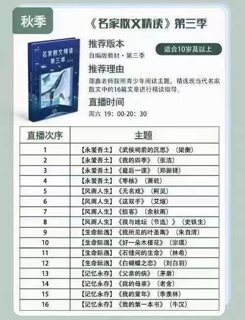 邵鑫名家散文精讀1-4季全集網(wǎng)盤下載